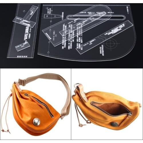 Acrylic Stencil Laser Cut Template DIY Leather Handmade Craft Shoulder Bag Sewing Pattern 28*36*8cm