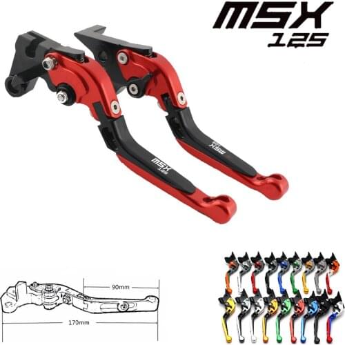 For Honda GROM MSX 125 2014-2018 2015 2016 2017 Motorcycle CNC aluminum Shorty Adjustable Brake Clutch Levers