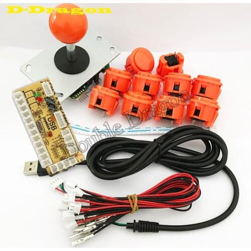 Arcade Joystick DIY Kit Zero Delay Arcade Kit USB Encoder To PC Arcade Copy Sanwa Joystick Push Buttons For Arcade Mame 40%off