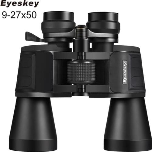 Eyeskey 9-27x50 High Magnification Zoom Porro Binoculars for Outdoor Camping Hunting Scopes Professional Telescope