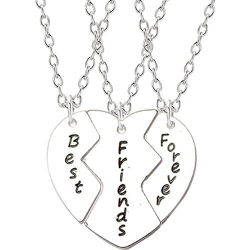 Best Friend Alloy Cable Chain Pendant Female BFF Forever Friend Necklace Fashion Men And Women Jewellery Jewelry Gift Wholesale