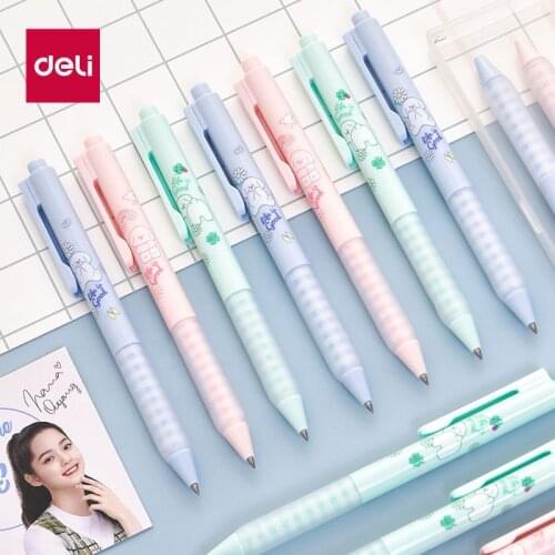 Deli Quick Dry Gel Pen 36 Pcs Korea Cute Cartoon Gel Pens High Quality Signing Pen Kawaii School Supplies Student Stationery