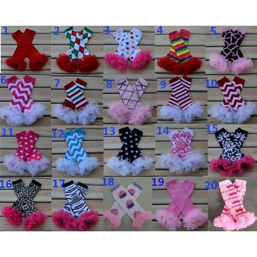 Baby leg warmers High quality infant Leopard Zebra leggings Football Toddler Girls lace Sport Arm warmer with ruffle 38 colors