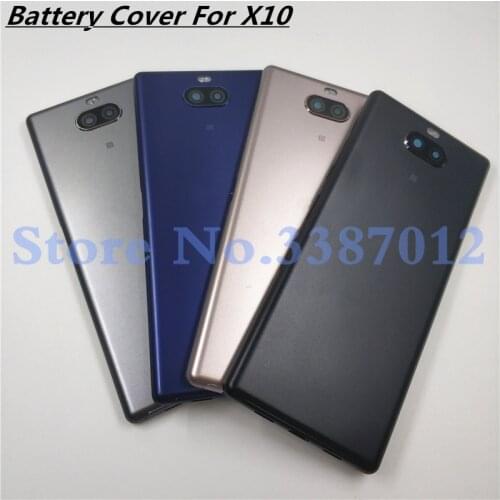 For Sony Xperia 10 I3123 I3113 I4113 I4193 Back Battery Cover Housing Case Door With Camera Lens（Without Side Button)