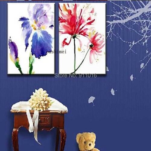 Handmade Oil Painting Abstract On Wall Art For Living Room Decor Modern Flowers Home Decor Group Of Paintings