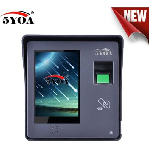 Fingerprint Access Control RFID Door Lock Garage Gate Opener System Machine Device 4" Totally touch screen