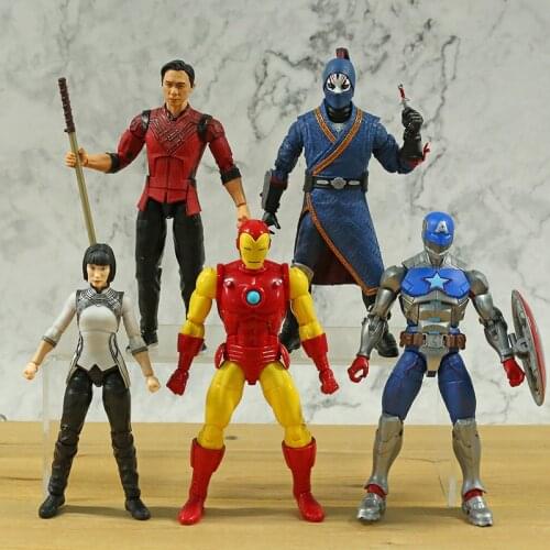 Marvel Legends Shang Chi Death Dealer Xialing Iron Man Captain America Collectible Action Figures 5pcs/set