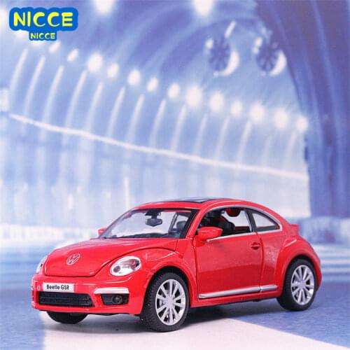 Nicce 1:32 Volkswagen Beetle GSR Car Model Pull Back Acousto-optic Alloy Discast Street Metal Toys Car goods Model