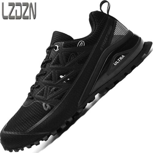 Running Mens Shoes Summer Breathable Youth Hiking Cross-Country Sports Riding Shock Absorption Wear-Resistant Rebound Soles