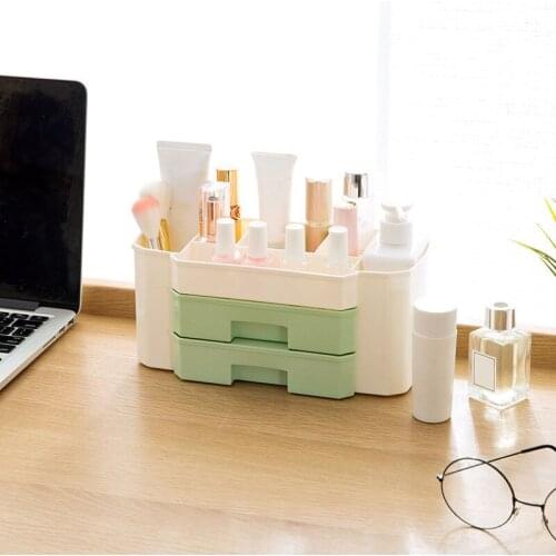 Desktop Drawer Cosmetics Box Double-layer Makeup Organizer Holder Jewelry Storage Box Multifunction Sundries Box Home Container