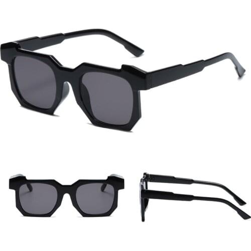 New personality square sunglasses unisex trendy irregular small frame sunglasses casual street shooting uv400 fashion glasses