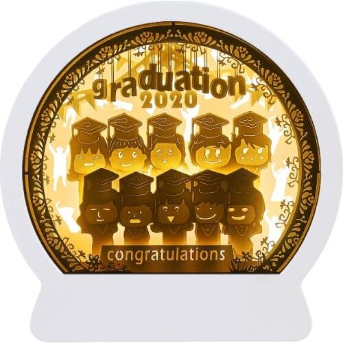 Graduation Season School Student SDecoration Anniversaire Fille Decorative Painting Household Goods Gift Paper Cut Light Box