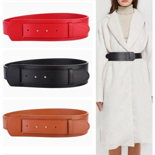 New Style Fashion Genuine Leather Belt Luxury Design Metal Buckle Waist Belt Female Wide Soft Waistbands Dress Belt Accessories