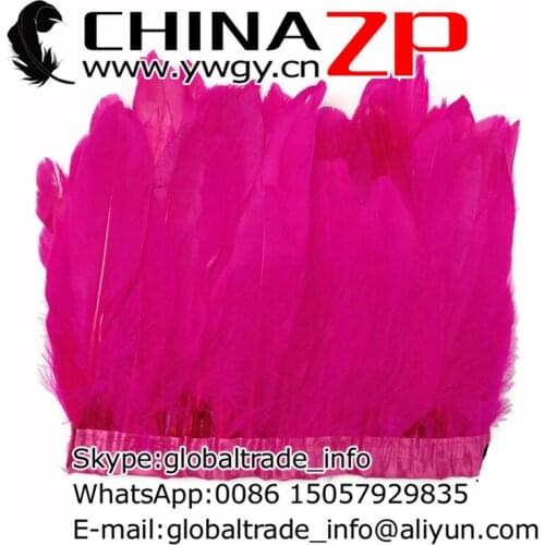Retail and Wholesale from CHINAZP Factory Price for per Yard Top Quality Dyed Hot Pink Goose Feather Fringe Trim
