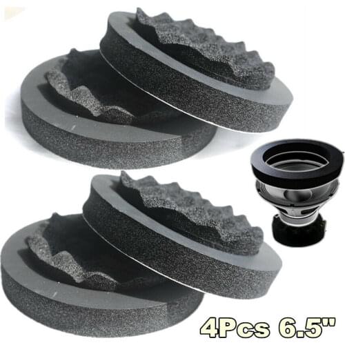 4Pcs 6.5" Car Door Soundproof Ring Foam Pad Woofer Speaker Noise Insulation New