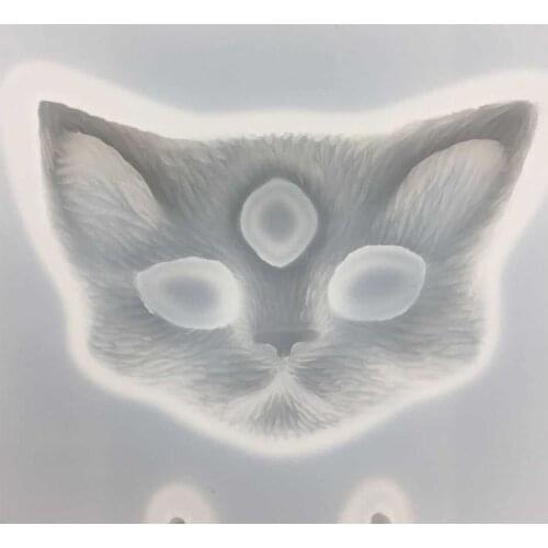 DIY Cat Head Silicone Molds Resin Epoxy Casting Molds Including 2 Cat Styles for DIY Resin Crafts Pendant Casting Mold