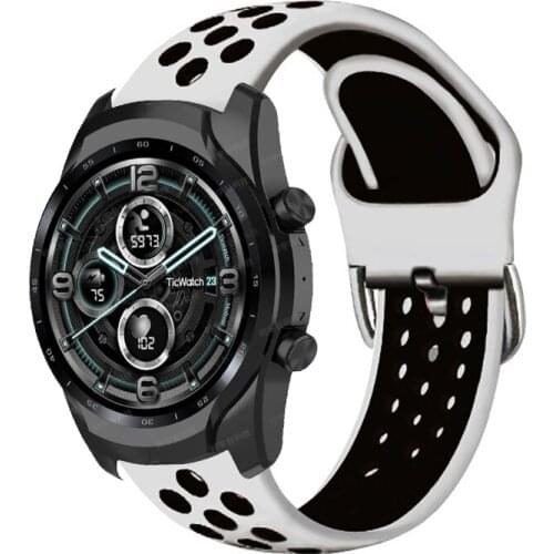 Silicone Strap For TicWatch Pro 3/GTX/PR 03/E2/S2 Smart Watch Band 22MM Bracelet Wrist Straps For Ticwatch Pro 2020 Correa