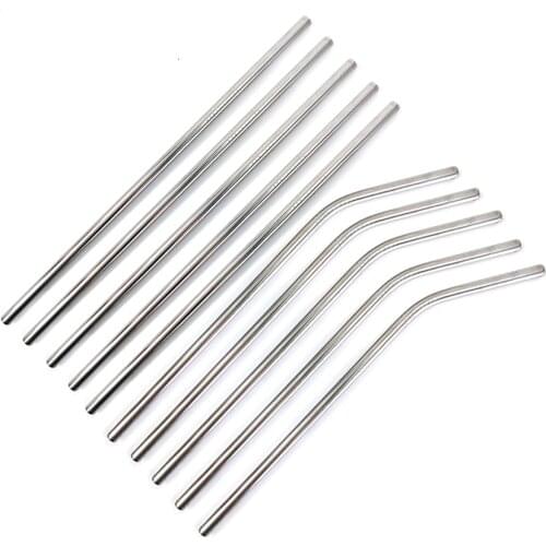 3/10 Pcs Reusable Drinking Straw High Quality 304 Stainless Steel Metal Straw with Cleaner Brush For Mugs 20/30oz