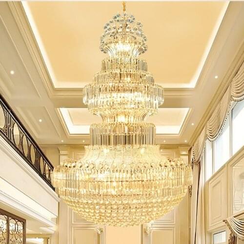Modern Crystal Chandelier LED Light American Crystal Big Chandeliers Lights Fixture Hotel Home Indoor Lighting Dia80cm /100cm