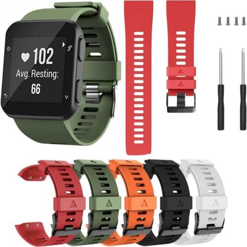 Replacement dropship Silicone Fashion WatchBand Strap Bracelet For Garmin Forerunner 35 Wristband band Wrist strap +Tool Screws