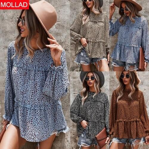 Womens Clothing European and American Fashion Regular Sleeve Top 2021 Autumn and Winter Loose Vacation Casual Women