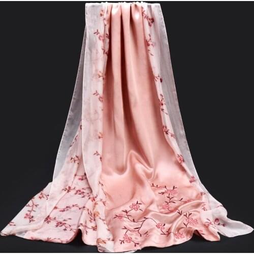 100% Pure Silk Scarf Women Luxury Brand 2019 Hangzhou Silk Shawls and Wraps for Ladies Double-layer Natural Real Silk Scarves