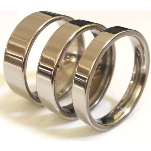 100pcs TOP MIX of 4mm 6mm 8mm Plain Comfortable Band Rings High Polished Shiny Stainless Steel Rings Wholesale Jewelry