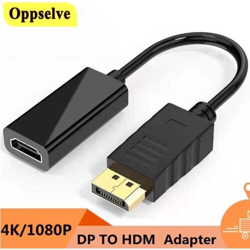 4K DisplayPort to HDMI-compatible Adapter Male to Female Television Monitor Converter for HD Audio TV PC Display Laptop Extender