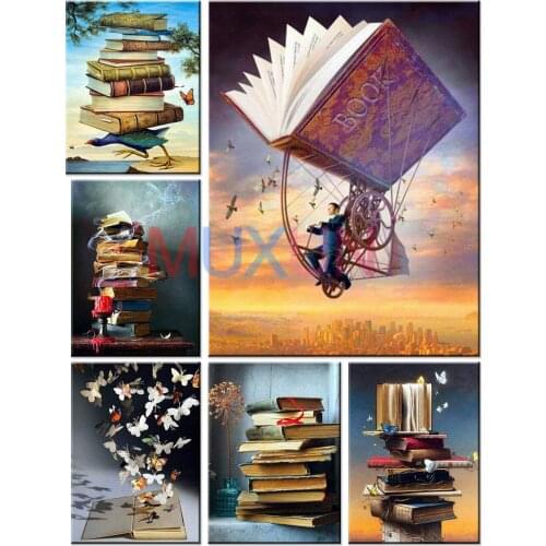 5D DIY Diamond Painting Butterfly Full Diamond Embroidery Landscape Diamond Mosaic Cross Stitch Books Set Home Decoration JH05