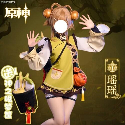 Anime! Genshin Impact YaoYao Game Suit Lolita Dress Sweet Lovely Uniform Cosplay Costume Halloween Party Outfit Women 2021 NEW