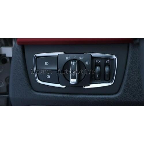 AOSRRUN ABS Headlight Adjust switch Cover Trim car accessories For BMW F30 X5 F15 320 328 2013 2014 2015