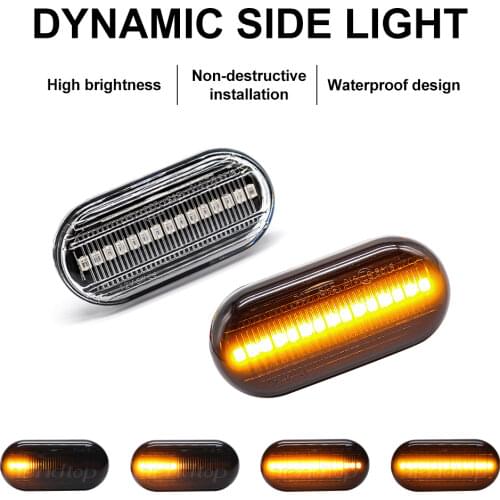 CAR Flashing LED Turn Signal Side Marker Light For Dacia Duster Dokker Lodgy Renault Megane 1 Clio1 2 KANGOO ESPACE Smart