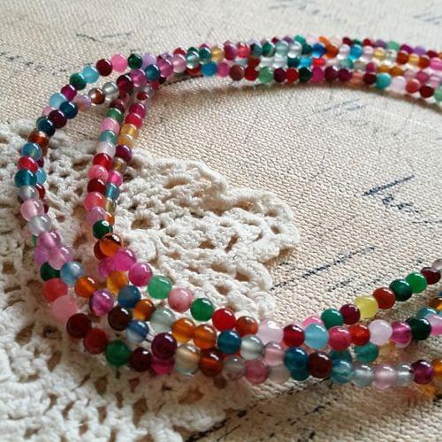 4MM 180Pcs Mix Colors Natural Semi-precious Stone Bead Jewelry Beads Findings & Accessories