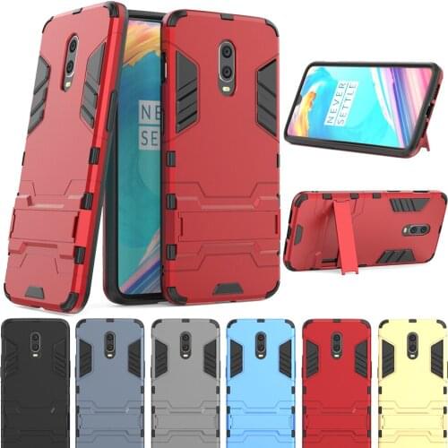 For Oneplus 6T Case 2 In 1 Slim Hybrid Armor Case With Kickstand Anti Shock Soft TPU & Hard PC Back Cover For Oneplus 6T 1+6t