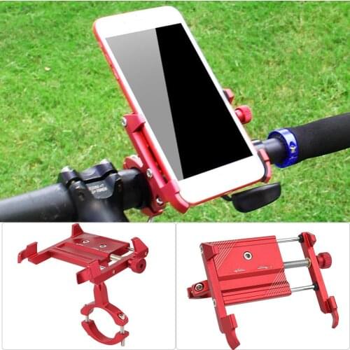 Motorcycle Bicycle Handlebar Fixing Navigation Phone Holder Stand Support Accessories for 3.5in - 6.5in Mobile Phone