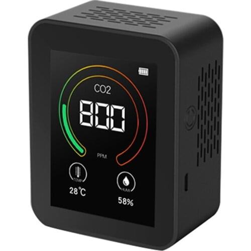 CO2 Detector Intelligent Big Screen CO2 Temperature Humidity Multipurpose Detect Portable Testing Instrument Household Meter