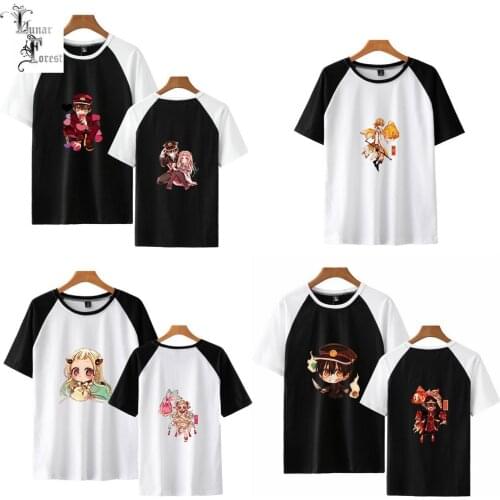 Toilet-Bound Hanako-kun Print T-shirt Summer Fashion Round Neck Short Sleeve Popular Japanese Anime Streetwear Plus Size