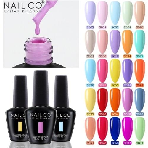 NAILCO 89 Colors Gel nail polish nail art UV Semi-permanent varnish All for manicure nail supplies for professionals Top coat