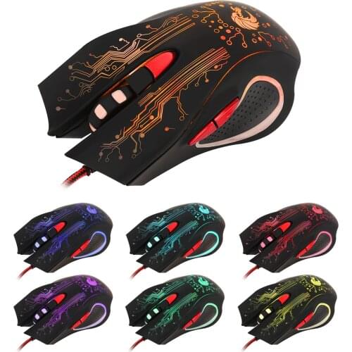 6D 6 Keys Gaming Optical Desktop Computer Laptop PC Mice for Wired