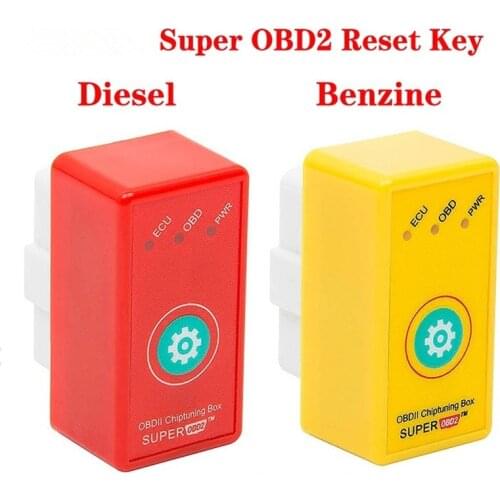 Super OBD2 ECU Chip Tuning Box Reset Key OBD ECU Programmer More Power/Torque Car Turning Automobile Fuel Diagnostic Instrument