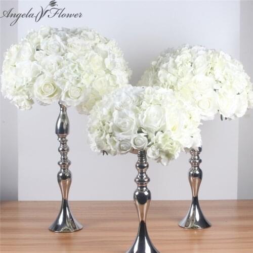 Silk artificial centerpieces flower ball DIY all kinds of flower heads wedding decor wall shop window table accessorie 4 sizes