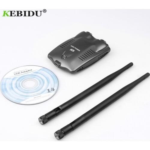KEBIDU BT-N9100 High Power 3000mW Dual Antenna Wifi Decoder USB 2.0 Wireless Adapter for Beini free internet for RTL8192FU