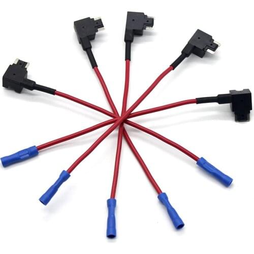 10Pcs 12V Car Add-a-circuit Low Profile Mini Fuse Tap Adapter Mini Blade Fuse Holder with 5Pcs 15A Fuses for vw b6 /b7/b8/golf 7