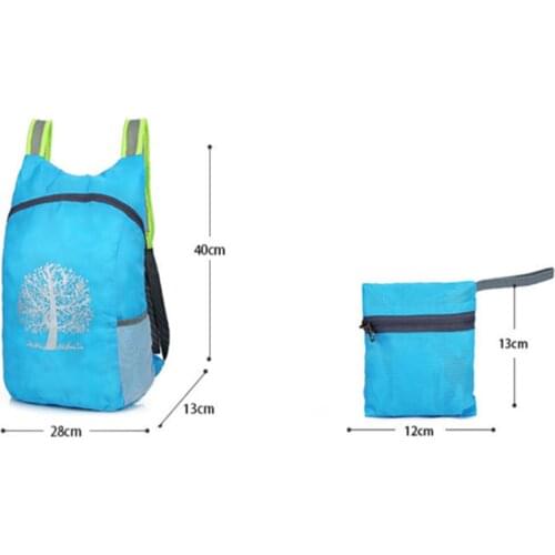 Backpack Folding Purse Foldable Small Packable Portable Lightweight Travel Hiking Sport Shoulder Bag Outdoor Climbing Adjustable