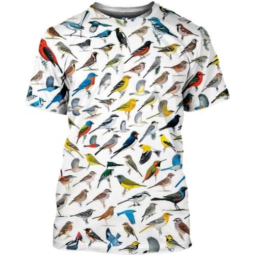 Harajuku Anime Fashion Mens 3d T Shirt 3D All Over Printed Insects Birds Clothes T Shirts Casual Unisex T-Shirts2021