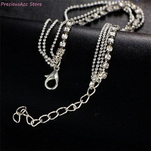 Bohemian Crystal Beads Multilayer Chain Anklet Ladies Charm Foot Jewelry Chains Leg Bracelet Fashion Anklet