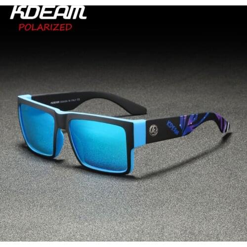 KDEAM Fashion Unisex Square Polarized Sunglasses Stylish Cool Men Durable High Quality Shades UV400 Classic Sun Glasses With Box