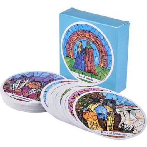 2021 New 78 Pcs Classic Round Monastery Cloister Cards Deck Playing English Board Card
