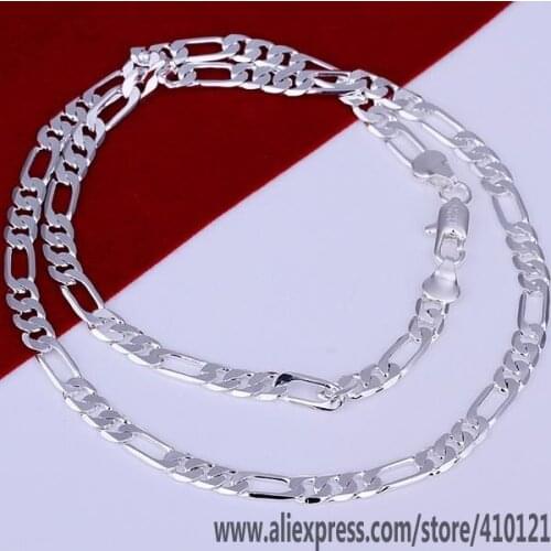 N032 Lucky Charm Silver Color Pendants For Women Jewelry Necklace Women Accessories Fashion 6mm Necklace /dcwaluda Hpuaqhba