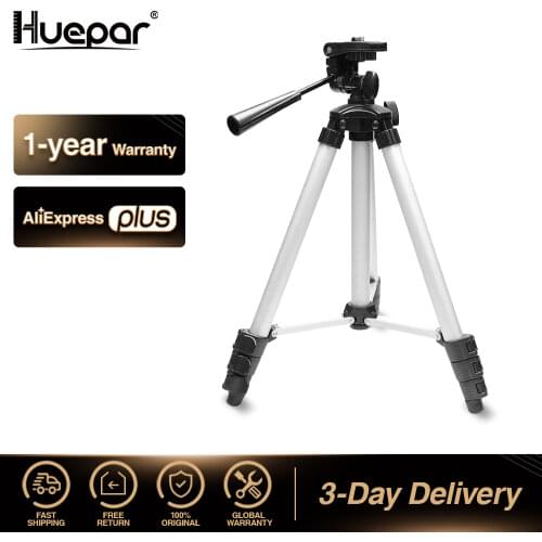Huepar Adjustable Laser Level Tripod Rod Leveling Bubble 1/4 Inch Travel Camera Tripod with Extension Height Line Level Tools
